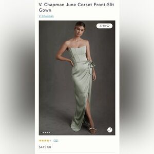 V Chapman June Corset Dress - Sage